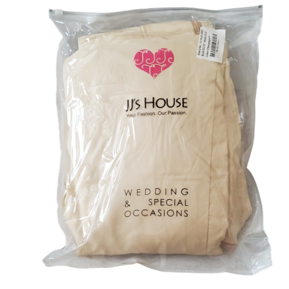 NWT JJs HOUSE A-line V-Neck Floor-Length Lace Tulle Dress With Sequins Size 4 - Picture 6 of 6